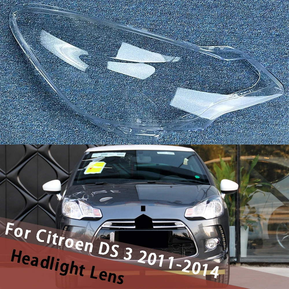 

For Citroen DS 3 2011-2014 Car Headlamp Cover Headlight Shell Lens Plexiglass Replace Original Lampshade Housing Lamp Caps