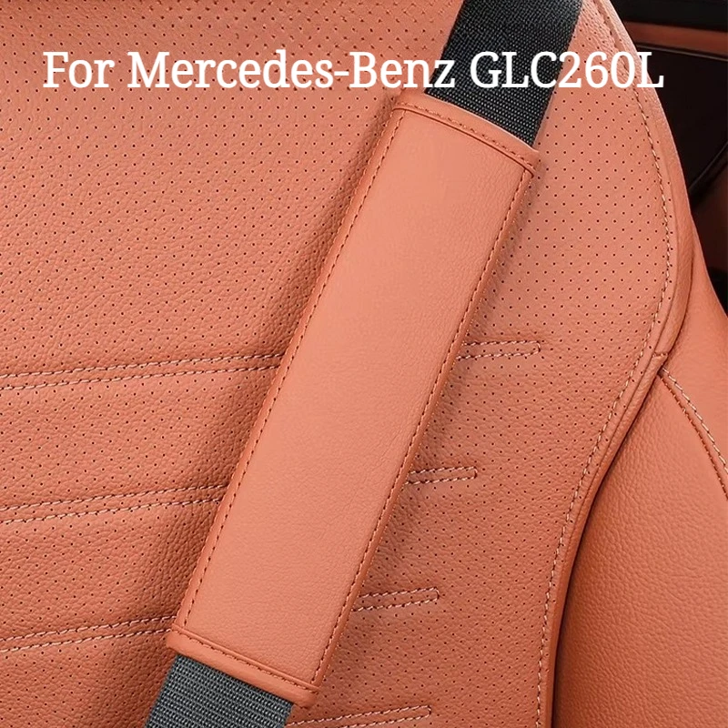 

Оригинальные кожаные накладки на ремни безопасности для Mercedes-Benz GLC260L, удлиненные защитные аксессуары для салона автомобиля