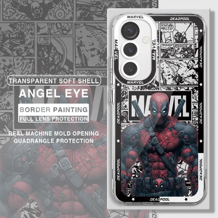 Marvel Spider Man Ironman Phone Case for Samsung Galaxy A35 A55A53 A54 A73 A34 A33 A25 A24 A13 A14 A15 5G Clear Soft Shell