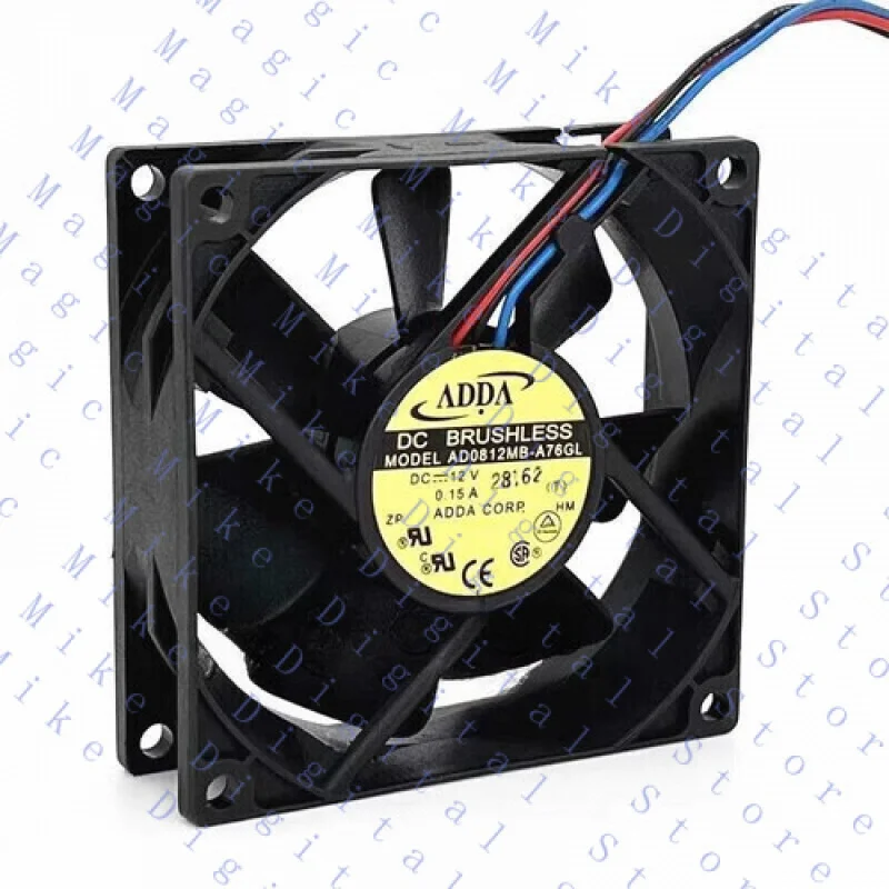 

UU 1 шт. для 8 см 3-проводной охлаждающий вентилятор AD0812MB-A76GL DC12V 0,15A 8025