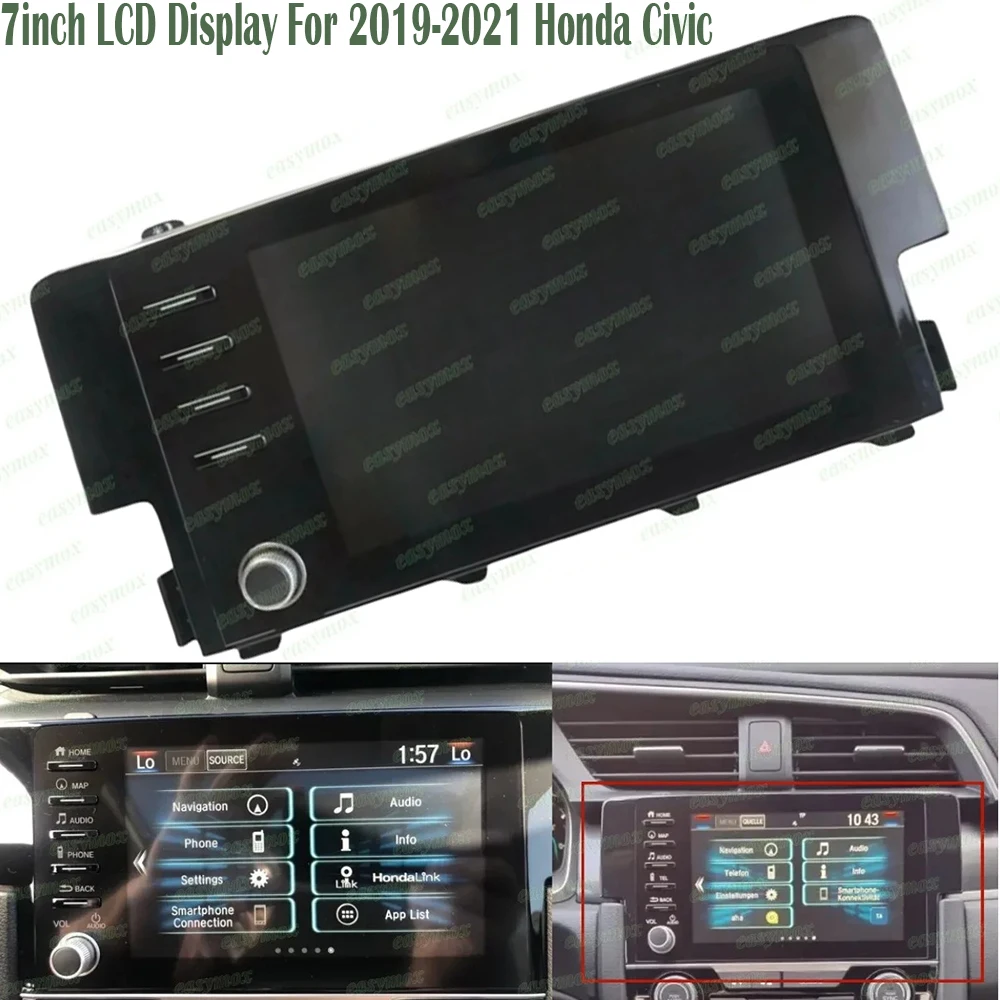 

39710-TBA-A41 Origin 7inch LCD Display Assembly For 2019-2021 Honda Civic Radio Audio Multimedia Player Screen Repairment