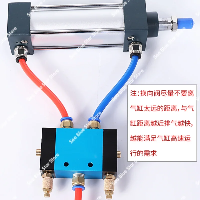 Cylinder automatic, speed control valve ZDV-08 pneumatic switch two-position five-way adjustable reversing control valve
