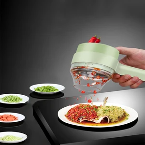4In1 Electric Vegetable Cutter Set Handheld Wireless Electric Black Blash 6 Main Meat Cutter Sales - №5