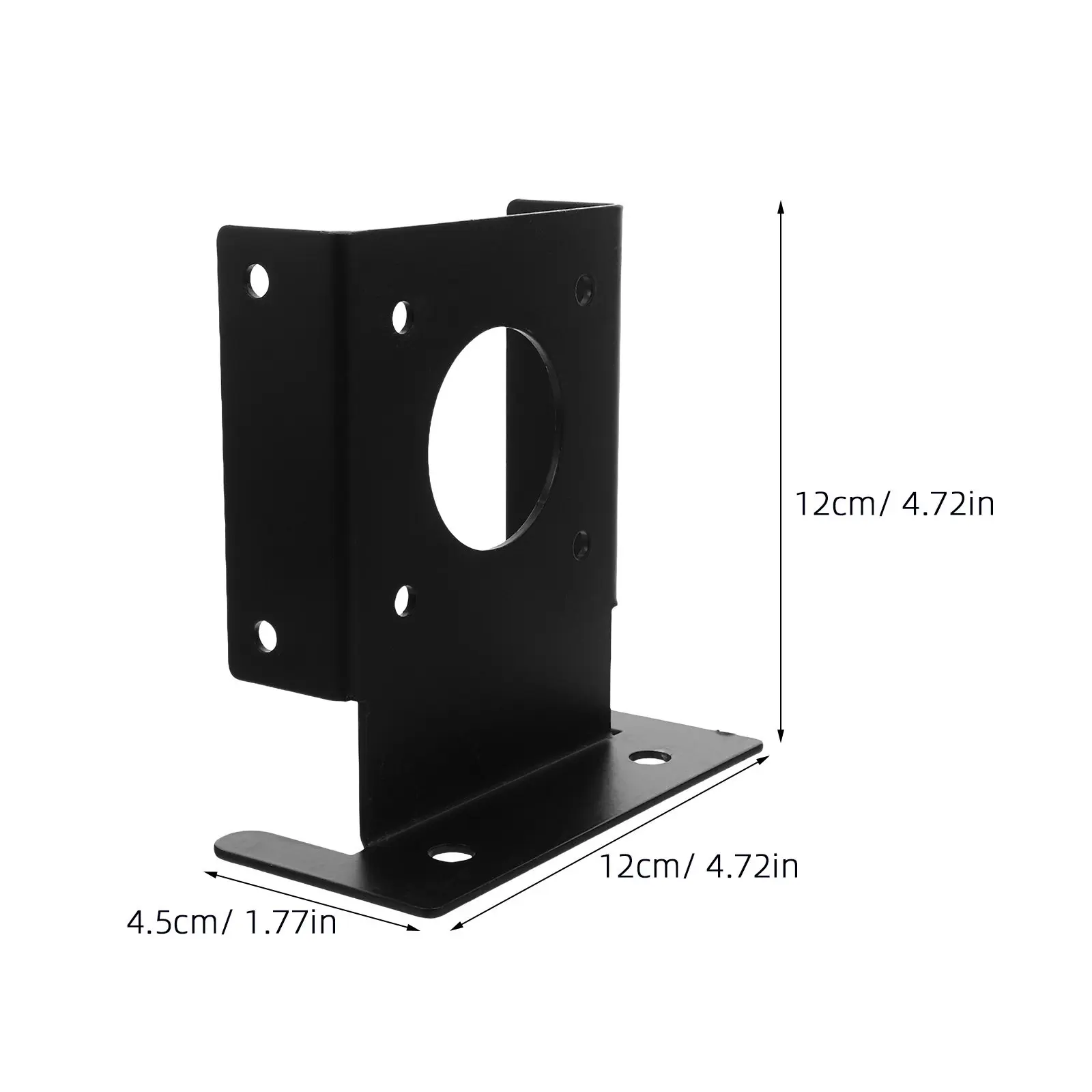 4Pcs Heavy Duty Weatherproof Deck Post Support Base for Pergola Pavilion Railing Wood Metal Posts 4x4 Inch Black Stable Anchor