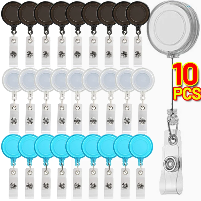 Retractable Badge Reel Medical Worker Work Card Clip Doctor Nurse ID Name Card Display Tag Staff Card Badge Holder Accessories