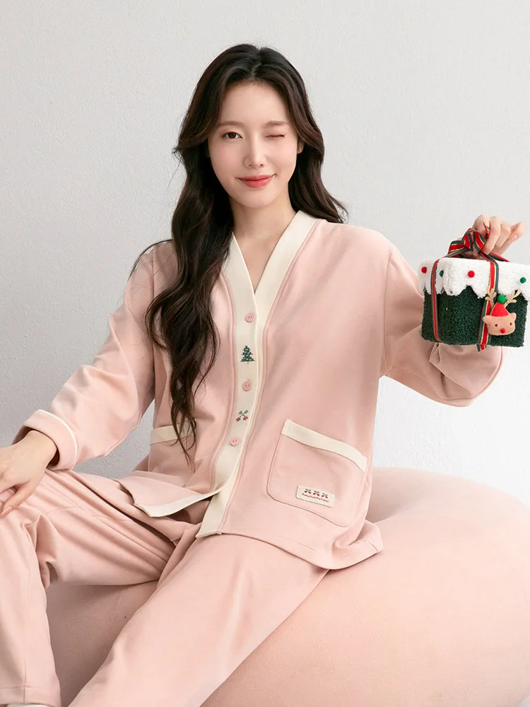 fenteng-women's-long-sve-spwear-cardigan-sle-home-clothes-warm-cozy-v-ne-casual-faion-polyester-spandex-blend