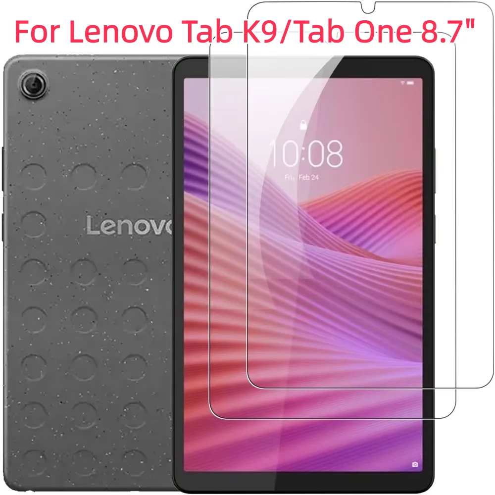 2 Stück 9H gehärtetes Glas Displayschutzfolie für Lenovo Tab K9 2025 Tab One 8,7 Zoll TB-305 TB305FU TB305XU Tablet-Schutzfolie