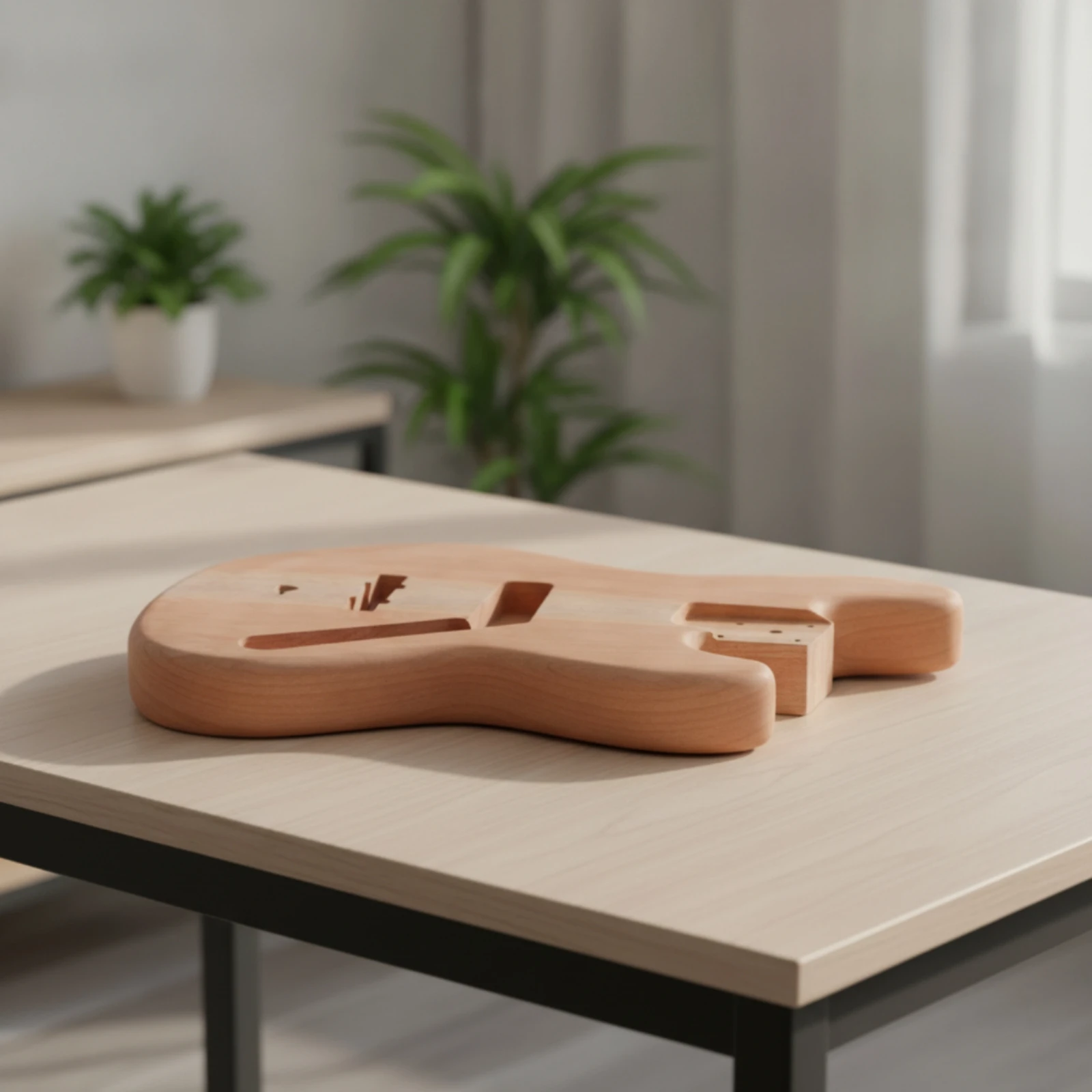 Guitar Body with Pre-Routed Cavities Matte Electric Guitar Body Blank Lumber Lightweight Predrilled for Luthier, Workshop - view 2