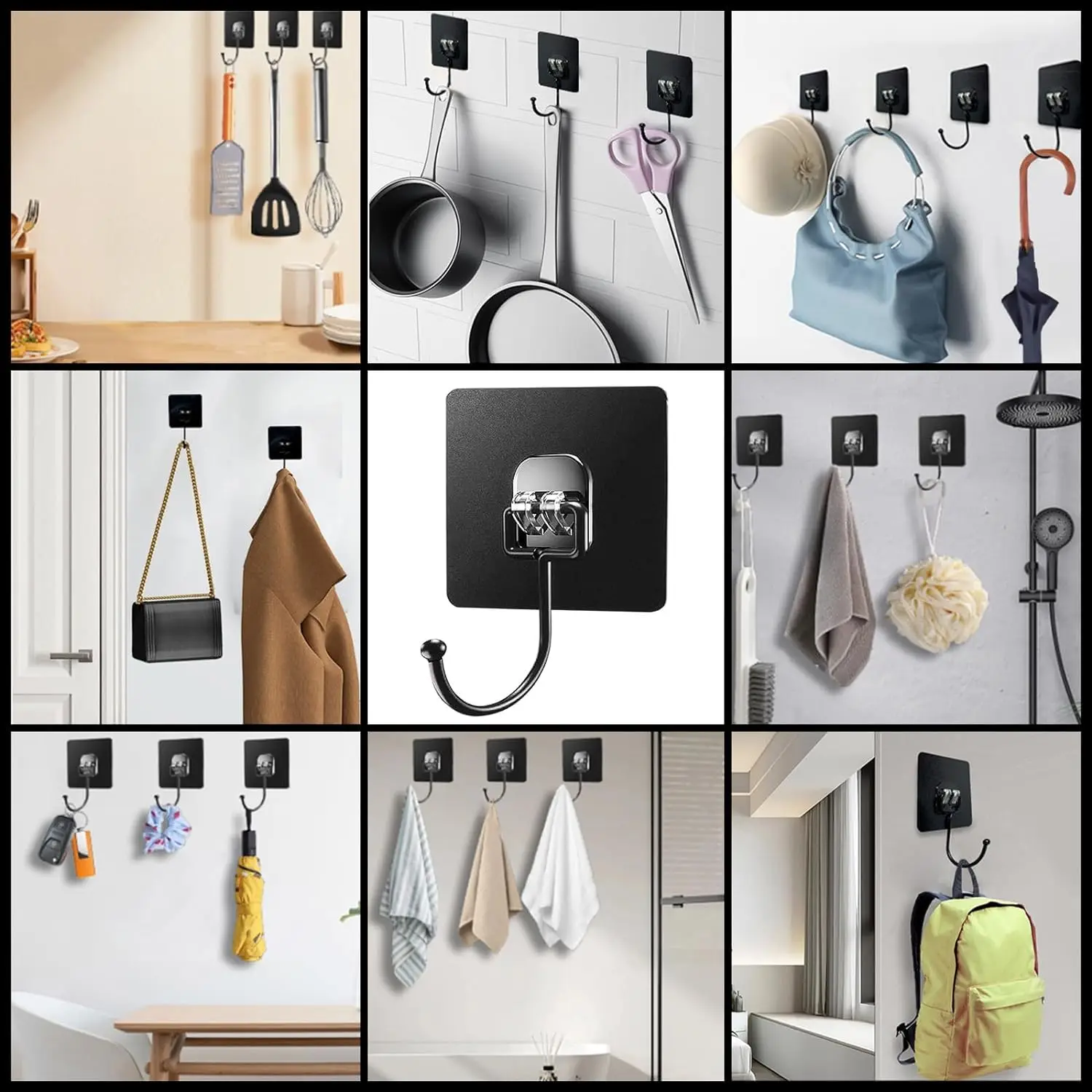 30pc Transparent Wall Mount Hooks - Strong Grip, Traceless, Easy Install, Multifunctional for Modern Decor image 6