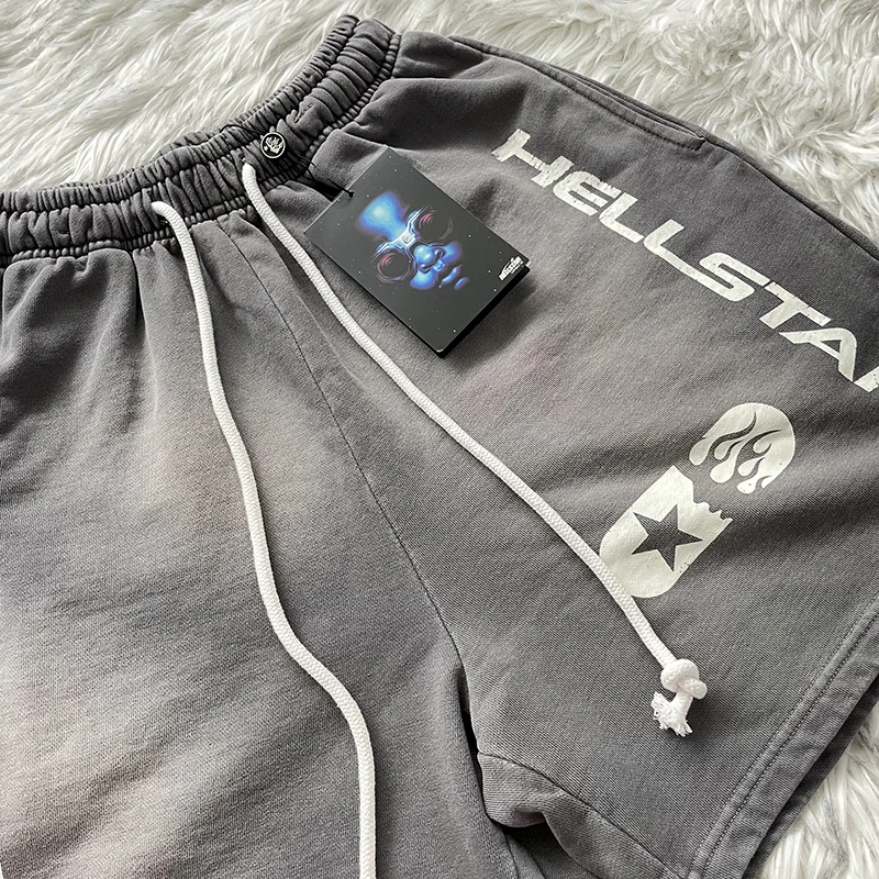Hellstar Studios Casual Sports Shorts for Men And Women Youthful Vitality Style Straight Leg Short Pants Regular Thickness view 2