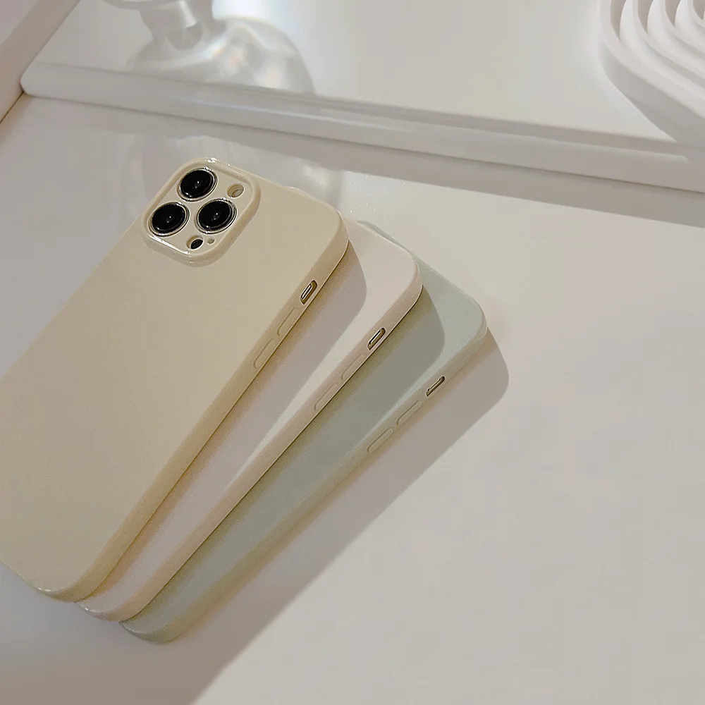 Soft Candy Color Shockproof Phone Case For iPhone 17 16 15 14 13 12 11 Pro Max Plus Plain Silicone Bumper Full Cover - náhled 5