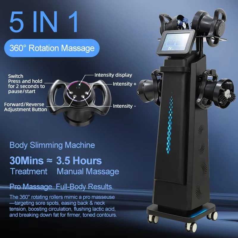

The latest 5-in-1 360 ° rotating massage roller