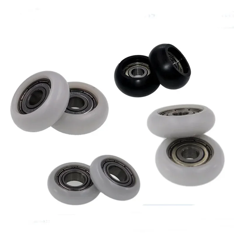 1Best 2pcs 15mm*49mm*18mm polyoxymethylene scroll wheel circular arc type furniture pulley bearing guide wheels ring white color