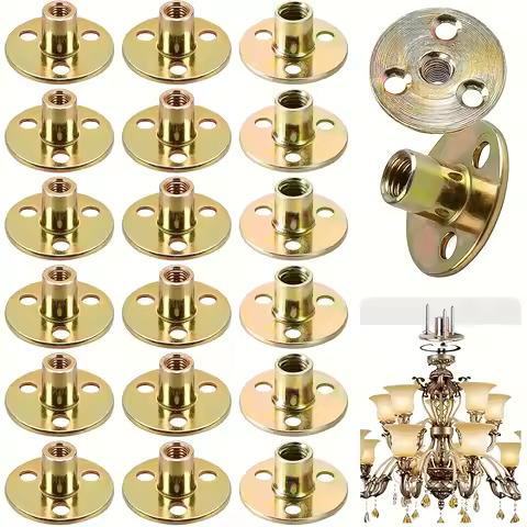 18 PcsT-Nuts with Flange, M6/M8/M10 Sizes, Full Thread Right-Hand, Perfect for Furniture Assembly &amp; Fixing