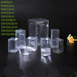 10pcs PVC transparent rectangular plastic packaging box with figurine display box and gift box
