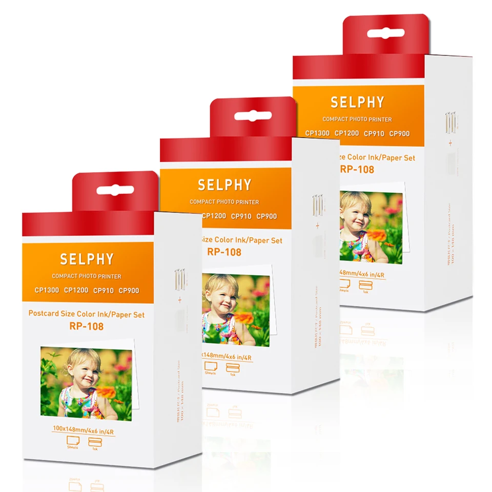 Compatible for Canon Selphy CP1300 CP1200 CP1000 CP910 Ink