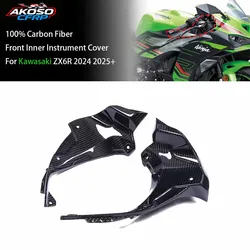 Fairng Kit Motorcycle For Kawasaki ZX6R 2024 2025+ Carbon Fiber Front Inner Instrument Side Panels Cover Accessories Protector