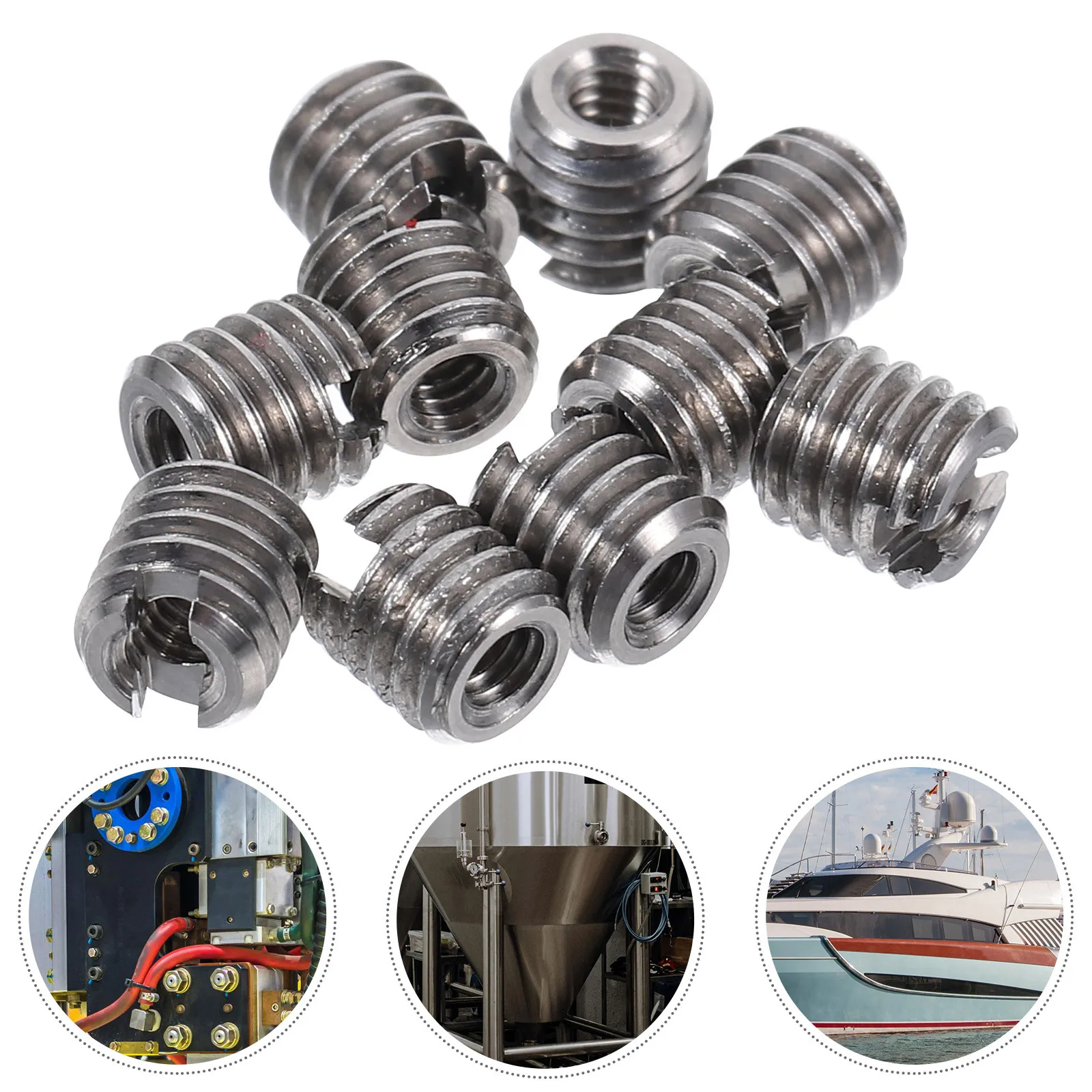 

10pcs Stainless Steel Threaded Inserts M2Xm4X4Mm Hardware Nuts For Wood Furniture 3D Printing Injection Molding Fastener