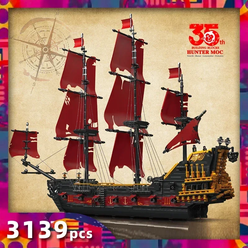 mittelalterliche Handelsgefäßsteine, Piratenschiffsteine, europäische Gefäßflottenblöcke, Piratenschiffblöcke, Geschenkidee, mittelalterliches Schiff, BootCh