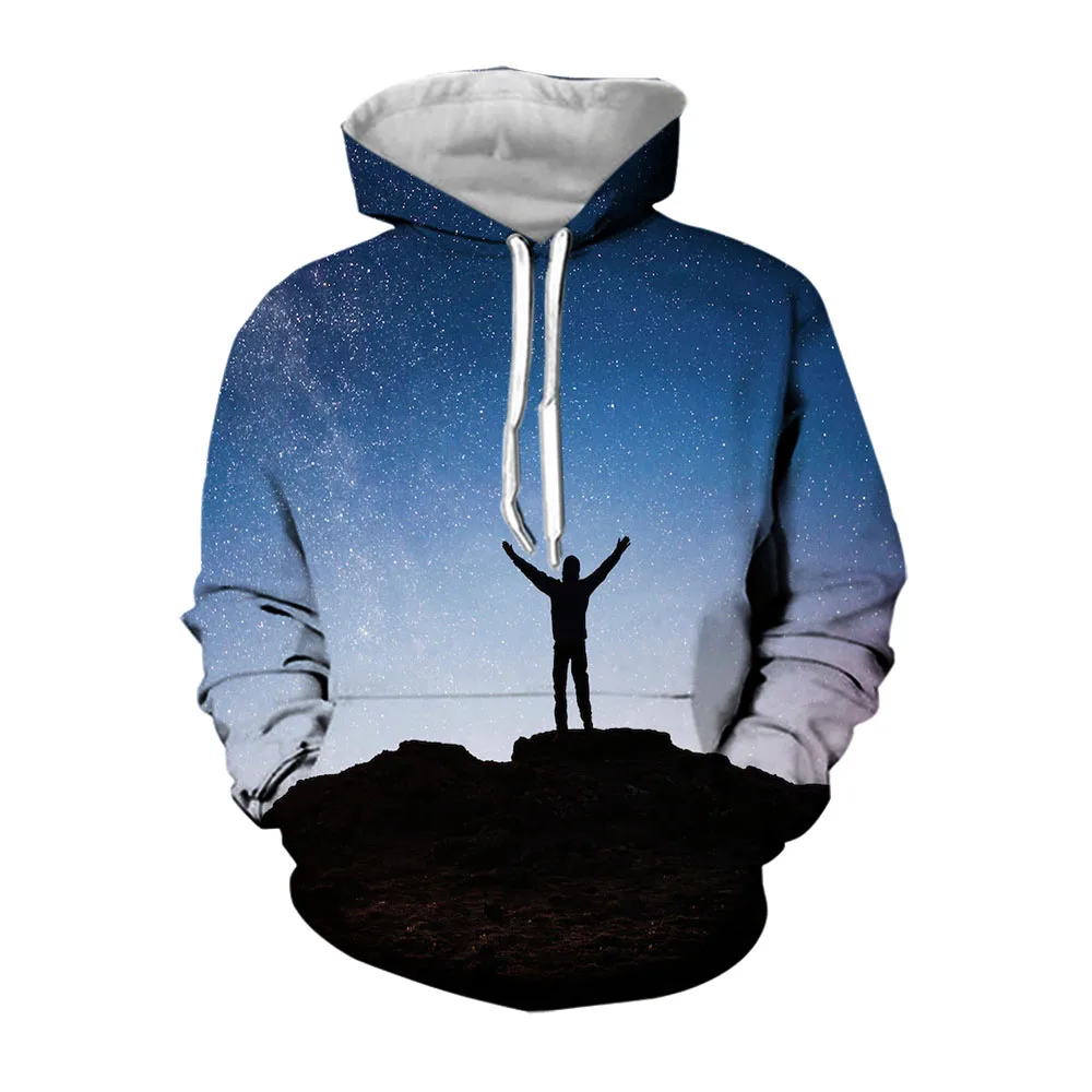 

Jumeast 3D Mountain Landscape Hoodies For Men Natural Scenery Pattern Spring And Autumn Oversized Hooded Hoodie Casual Coats