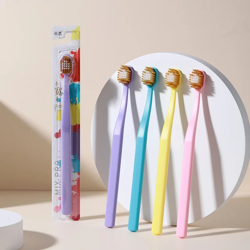 Wide Head Adults Toothbrush Couple Household Travel Convenient Individual Packing Fine Soft Bristled Toothbrush Teeth Oral Care