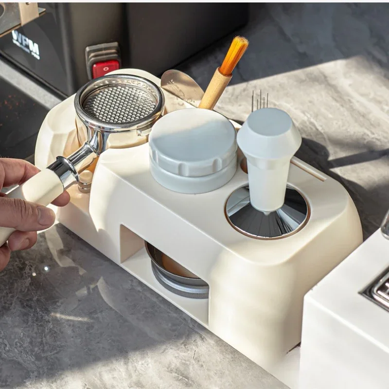 Tool Holder for Coffee AccessoriesUniversal Espresso Handle Stand Coffee Distributor Tamper Base ABS Bar