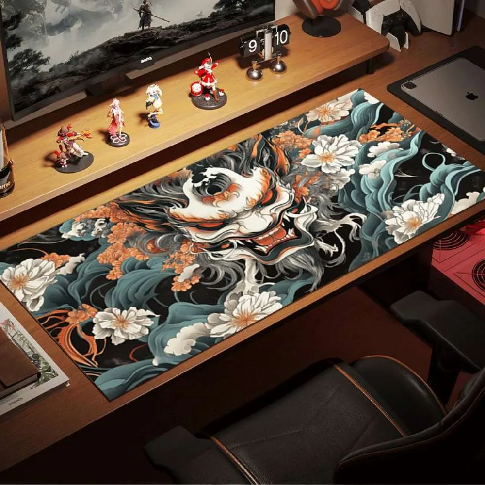 Japanese ghost-face floral ukiyo-e paintings computer desk accessories alfombrilla de ratón xxl olivia rodrigo muismat xxl