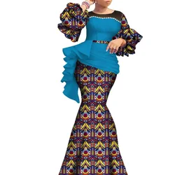 Women's dress Nigerian Plus Size Traditional Ankara Ladies Elegant Robe Dashiki Female formal long dresses Women Bazin Riche