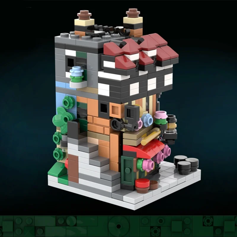 395 قطعة MOC وحدات صغيرة تيودور الزاوية نموذج مصغر اللبنات الهندسة المعمارية هدايا عيد الميلاد فكرة اللعب الطوب الاطفال عيد ميلاد #4