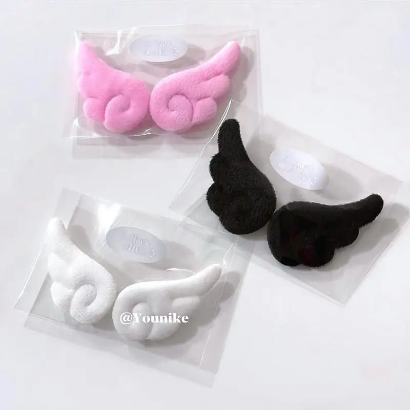 

3pcs Cute Angel Wing Brooch Bag Decoration Badge Plush Children Girl Schoolbag Accessories Ornament Japanese Magical Sakura Gift