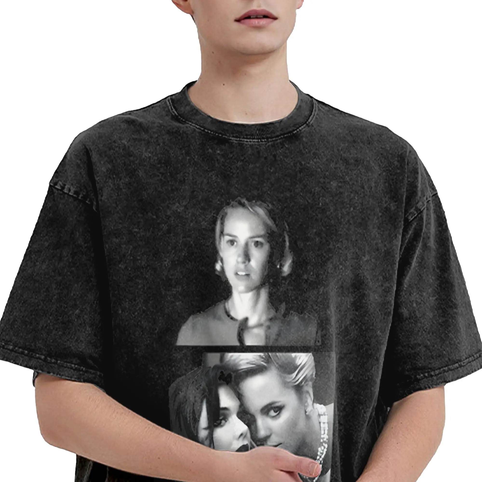 Mulholland Drive Washed T Shirt Streetwear Hip Hop Vintage T-Shirt  Tees Tops Men Women 100% Cotton Oversize