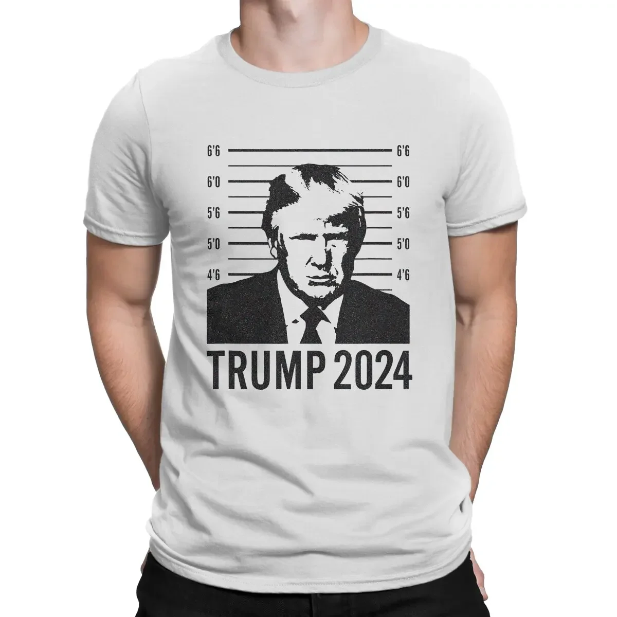 Men Trump Mugshot T Shirts Free Trump Pure Cotton Clothing Fun Short Sleeve O Neck Tees New Arrival T-Shirt