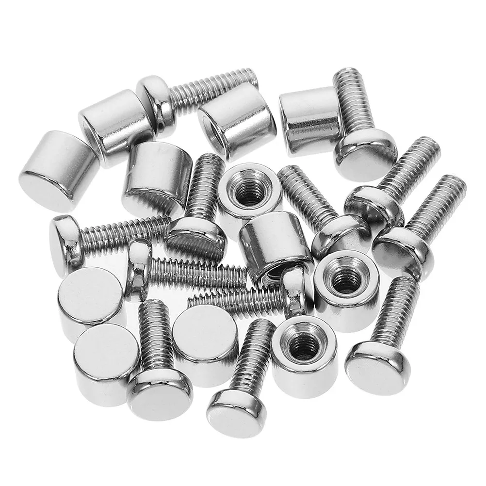 24Pcs Picture Frame Standoff Screws Metal Mounting Hardware Advertising Sign Holder Screws for Acrylic Glass Display Board