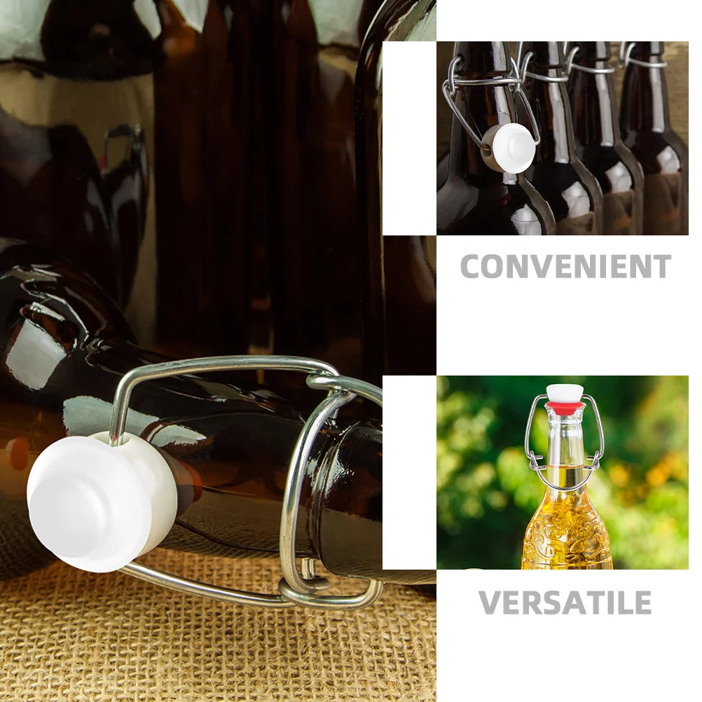 

12Pcs Swing Bottle Gasket Leak-Proof Seal Gasket for Bottles Reusable Plastic Washer for Wine Juice Container Sealing Tool