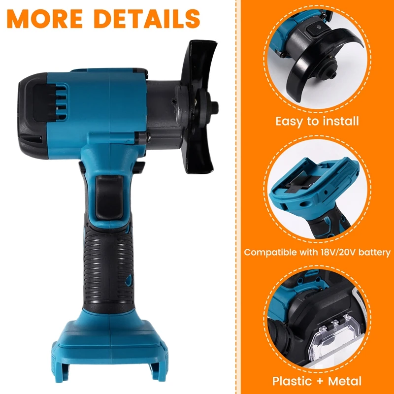 3Inch 20000RPM Cordless Electric Angle Grinder Fit Cutting Polishing  Power Tools For  18V 20V Battery