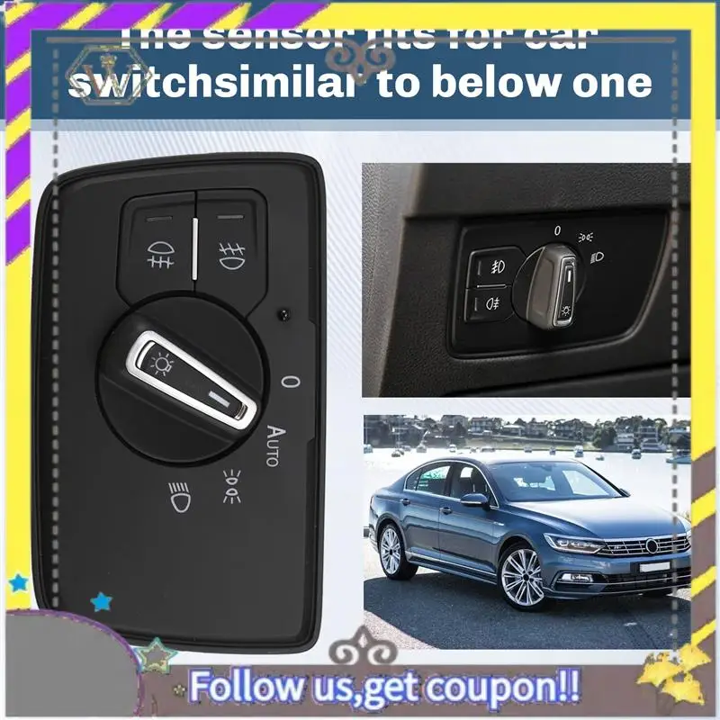 

L38A-автомобильный датчик противотуманных фар, оставляющий домашний автоматический переключатель фар для VW Passat B8 2017-2019, аксессуары для тюнинга