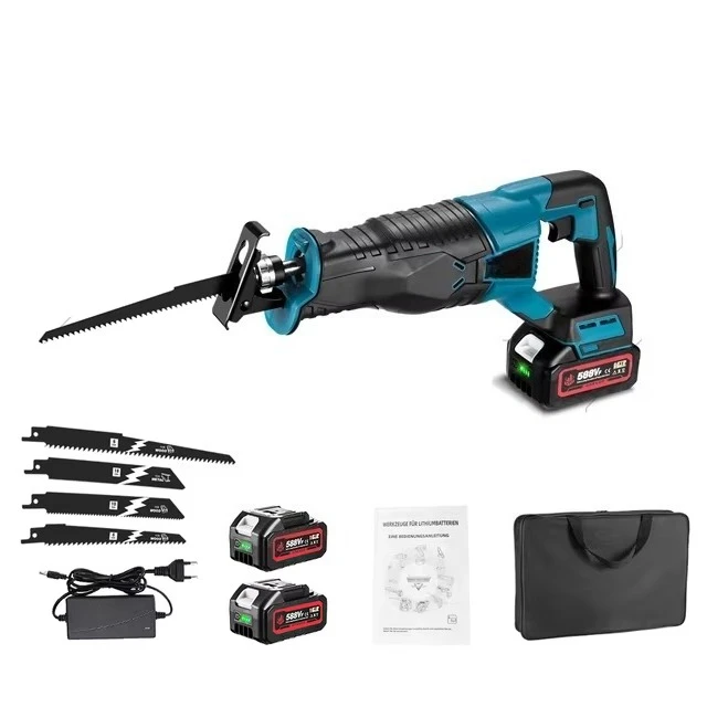 

1500W 10000SPM Electric Reciprocating Saw Electric Chainsaw Saber Saw Portable Cordless Power Tool For 18v Battery