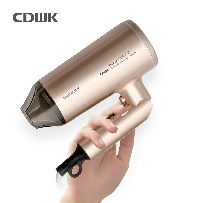 CDWK 고품질 1800W 신형 벽걸이 DC 모터 이온 헤어 드라이어 전문가용 살롱