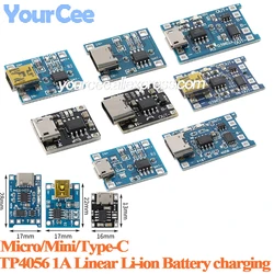 20pcs/1pc TP4056 1A Linear Lithium Li-ion Cell Battery Charger Charging Board Module Protection Mini Micro Type-C USB