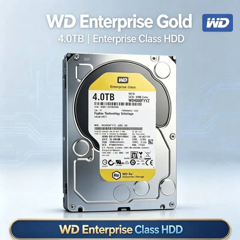 Western Digital WD Gold 3.5" Heavy-Duty Enterprise Hard Drive High-Durability 1TB 2TB 4TB NAS Desktop Surveillance