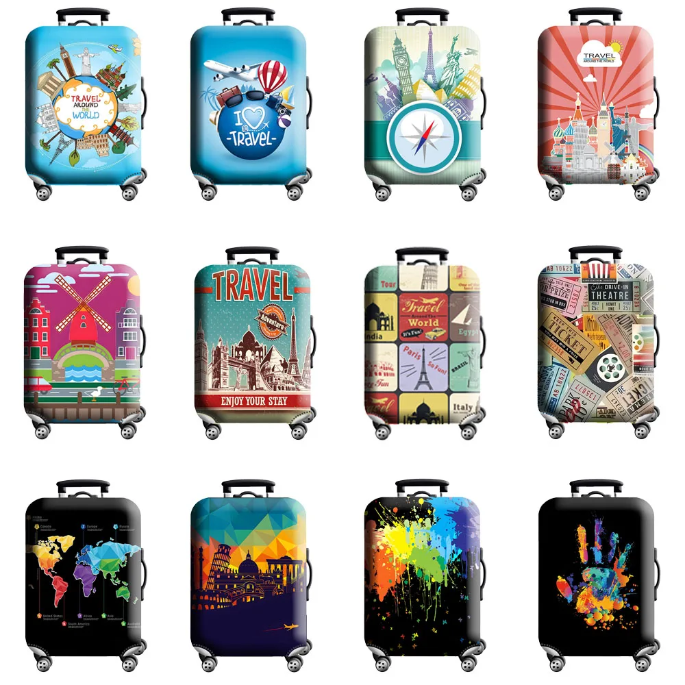 سميكة مرونة الأمتعة الغطاء الواقي سستة دعوى ل 18-32 بوصة حقيبة حقيبة يغطي غطاء عربة السفر الملحقات العملية #1