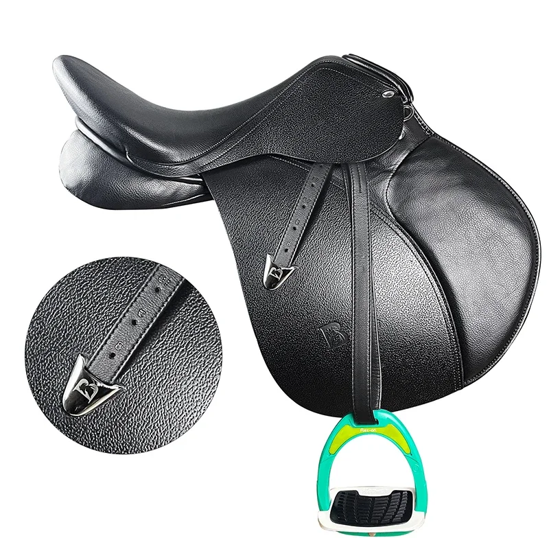 

Eight-foot dragon comprehensive saddle without handrails Cowhide comprehensive saddle full set of harness supplies full set of r