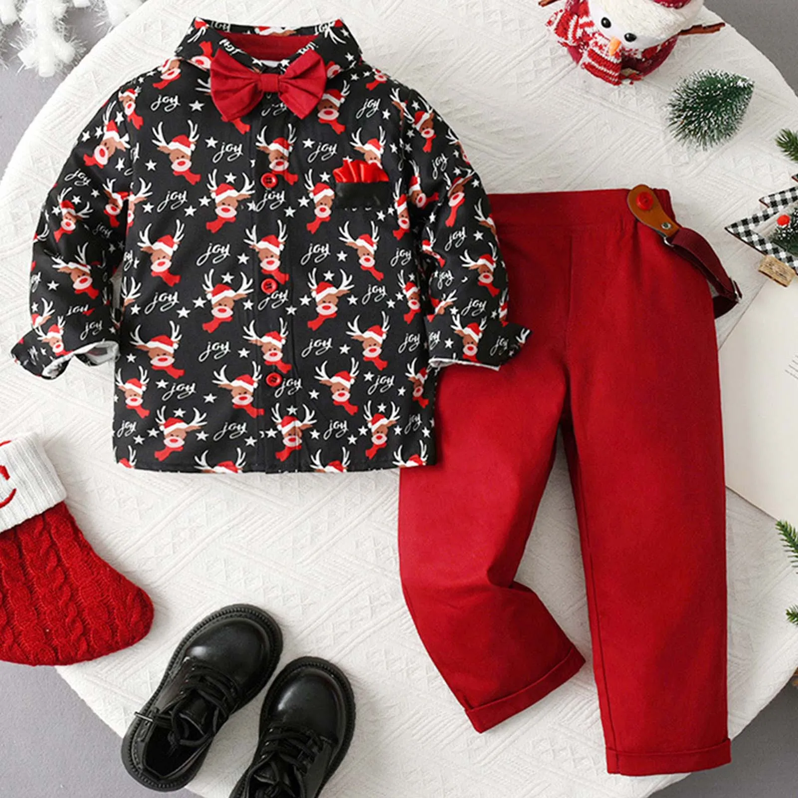 

2024 Christmas Western-style Clothing Suit for BoyBaby Suit Formal Elegant Two-Piece Children Wedding Clothes Boys Kid Costume