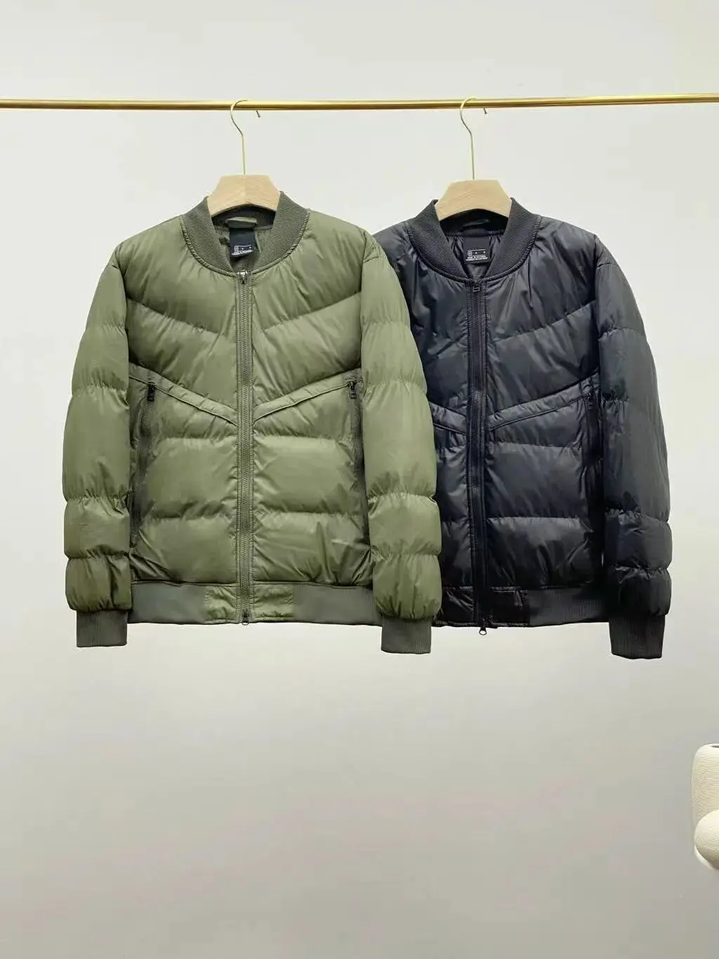 

American Sle Heavyweight Cotton Jaet Baseball Collar Warmth for Autumn And Winter ex Stand Fit Long Sve Coat