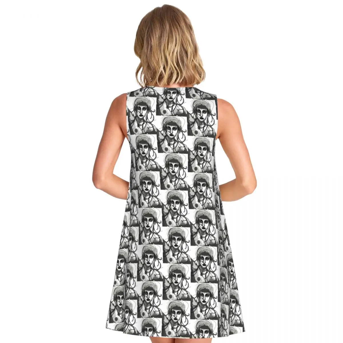 Jibaro Oil Painting Dress Love Death And Robots Boho Dresses Female Street Wear Casual Dress Summer Graphic Oversized Clothing