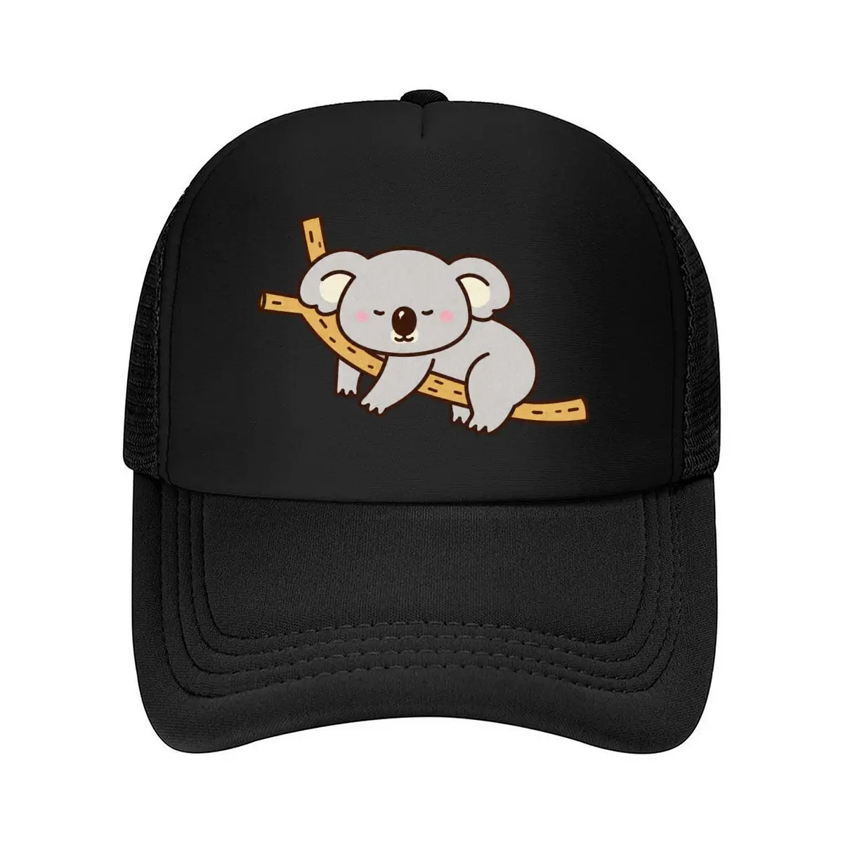 Cute Koala Tree Branch Australian Animal Illustration Mesh Baseball Cap Hip Hop