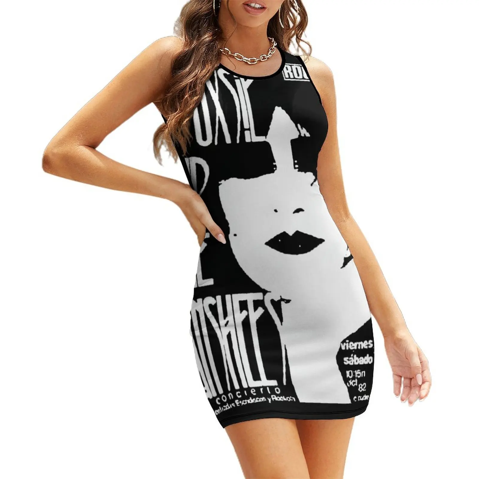 

80s Alternative Rock SATB Sleeveless Sundress dress summer 2025 women women's elegant loose dresses