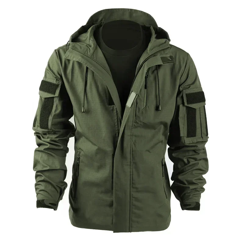 Men's Windbreaker Tactical Waterproof Military Hooded Water Proof Wind Breaker Casual Coat Male Clothing 2024 Autumn Jackets Men