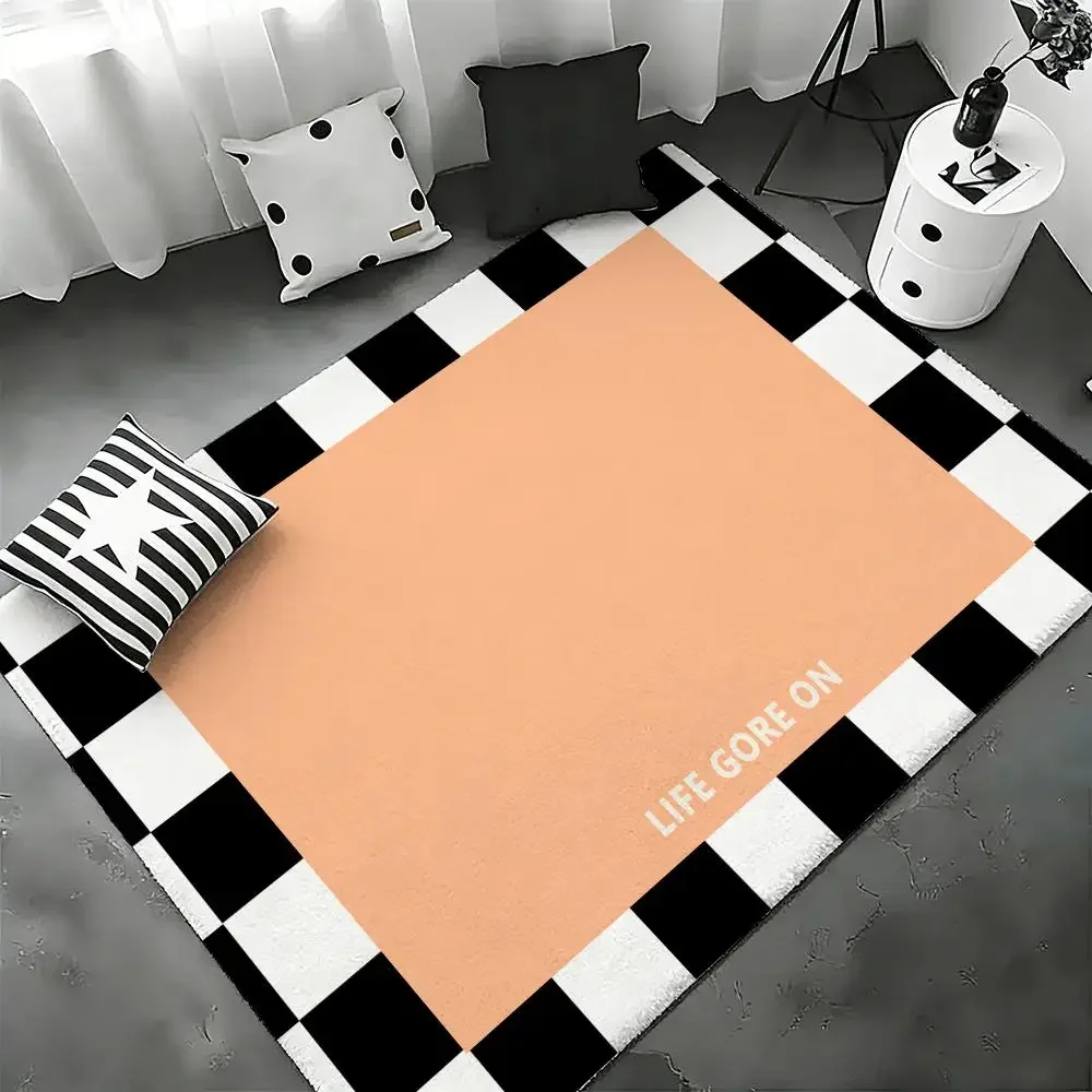 Ins Style Wire Loop Entrance check Floor Mat Flannel Floor Mat Bedroom Living Room Non-Slip Home Decor