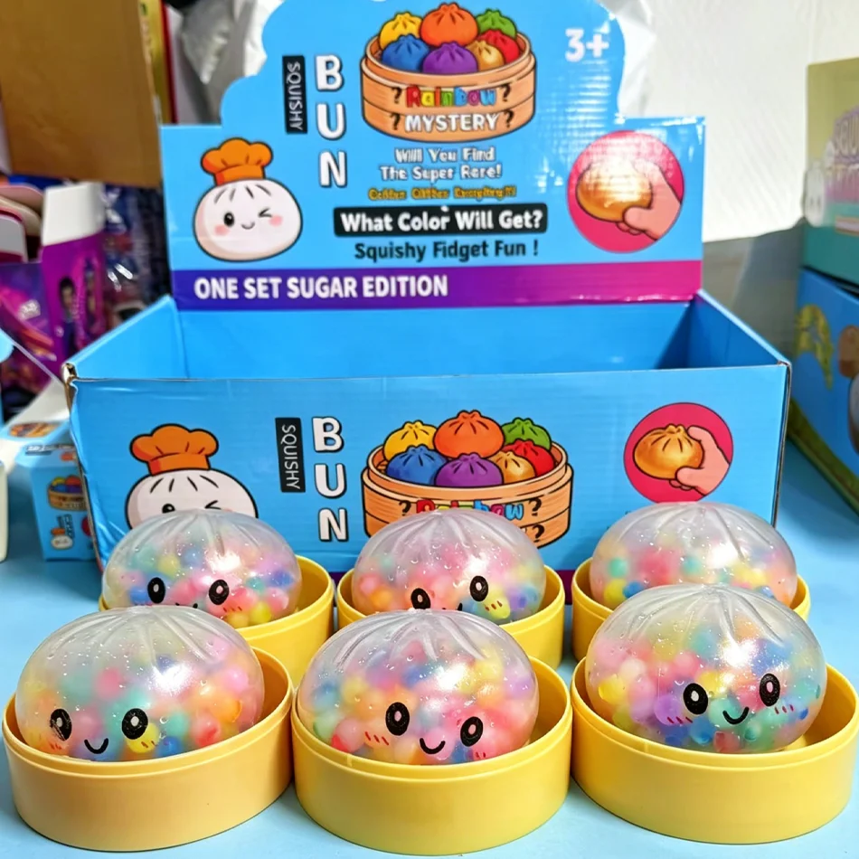 Bunte Glitzer Dumpling Squishies Sensorisches Quetschspielzeug_voghion.com
